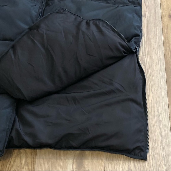 Zara Extra Long Puffer Jacket Black Hooded Outwear Unisex Womens XL. - Picture 9 of 11